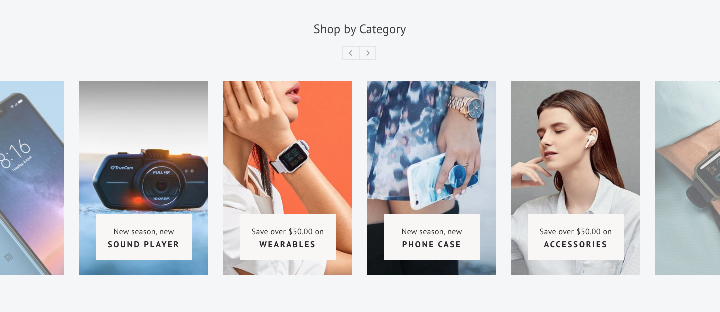 Section - Collections carousel