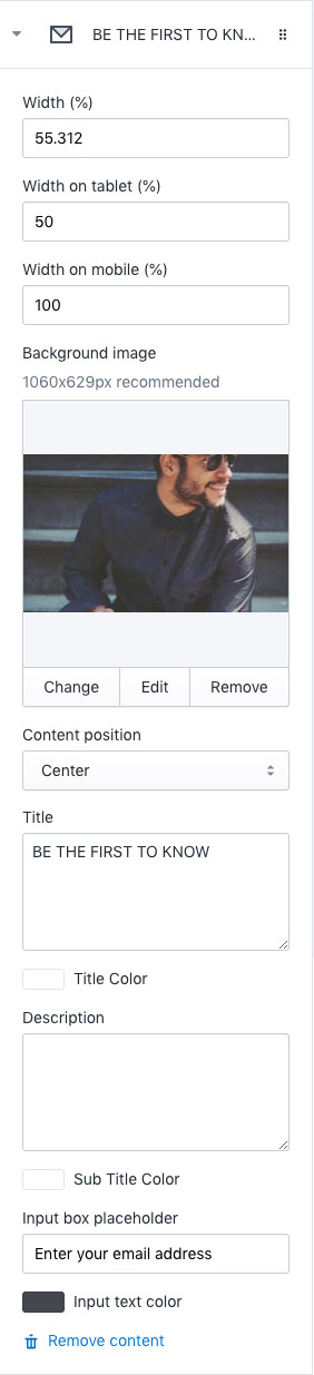 Slideshow settings - Multimedia Packery