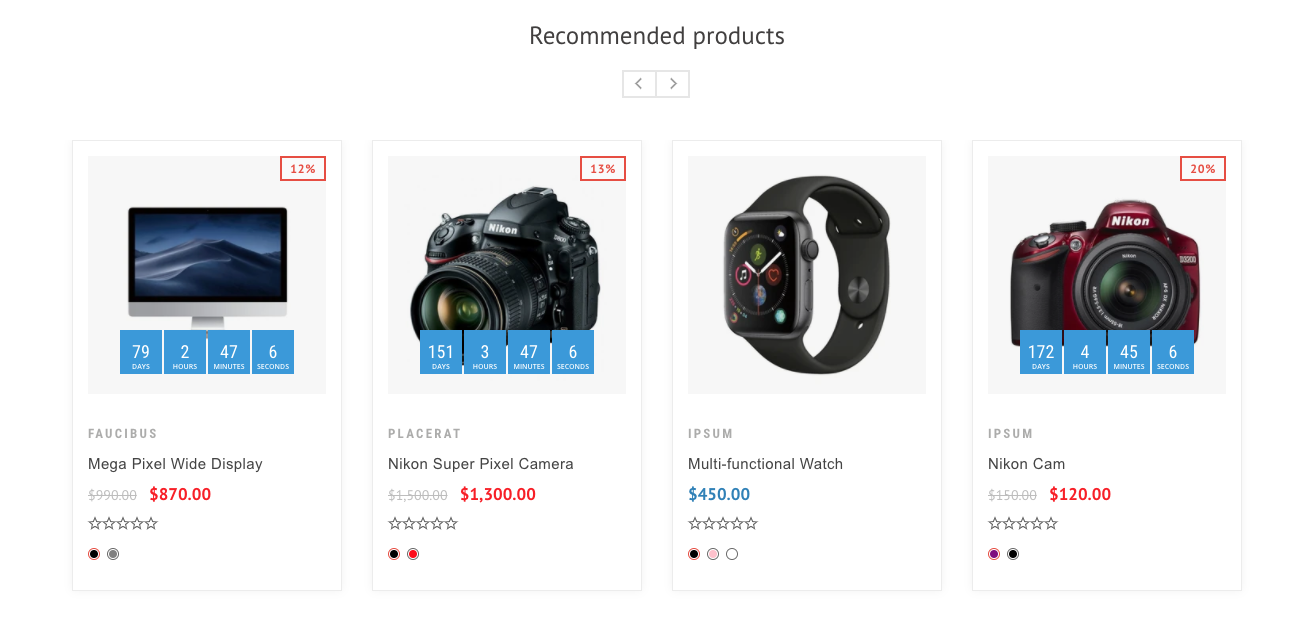 Section - Products Carousel