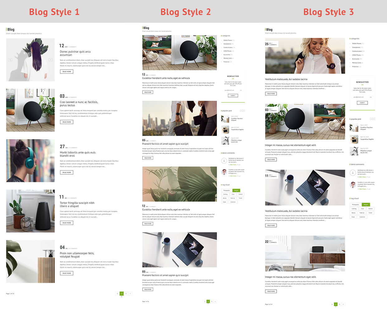 Blogs Page Showcase