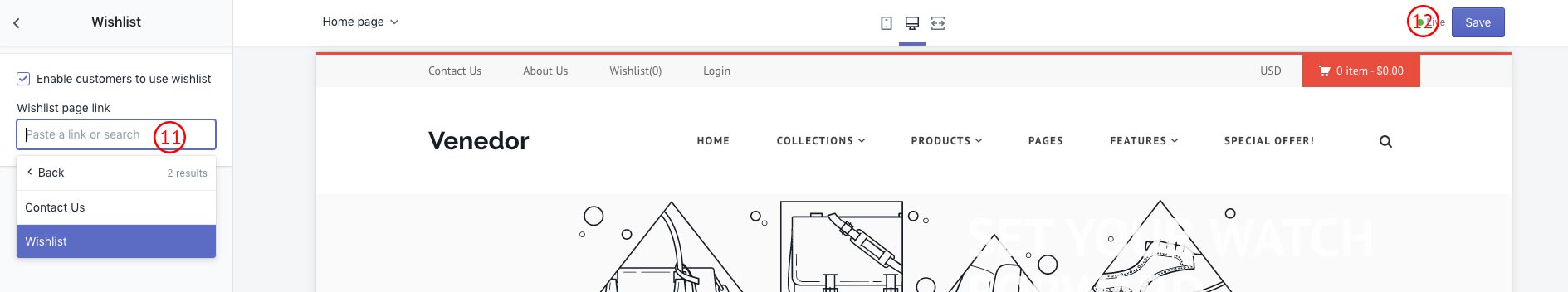 Setup Wishlist