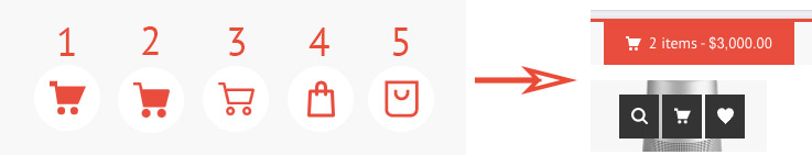 Cart icon variations