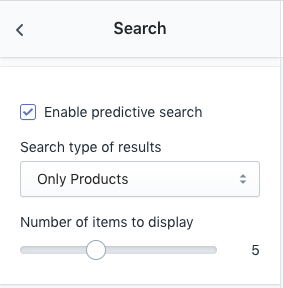 Search settings