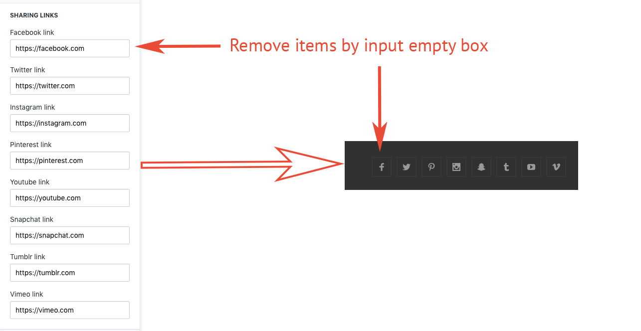 Share on footer