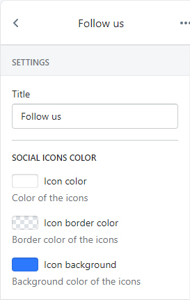 Footer social setting