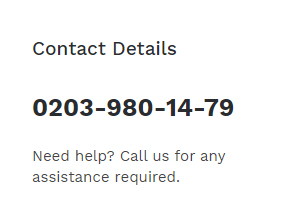 Footer contact details example 2