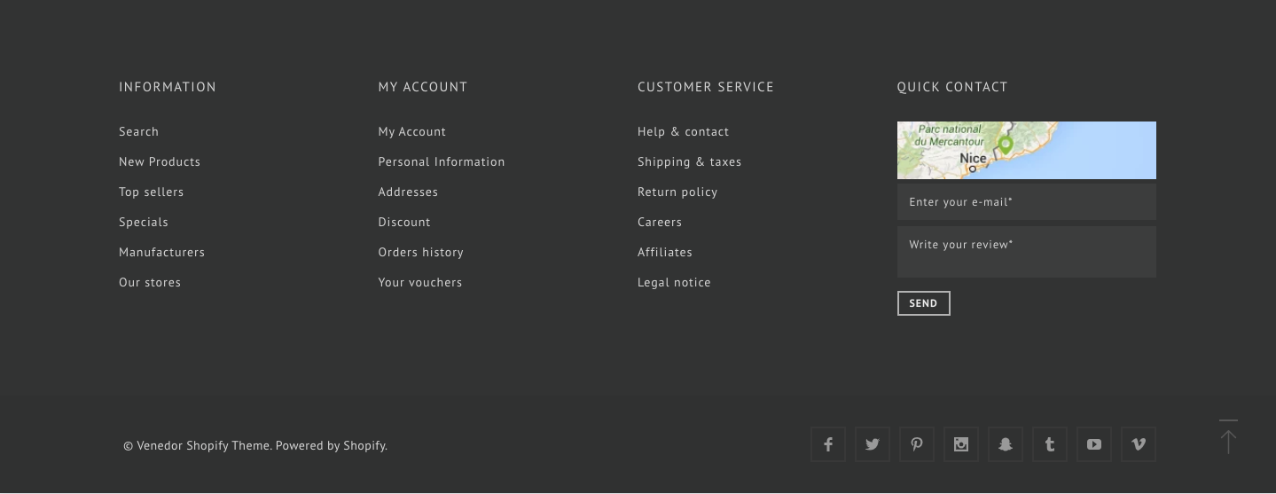 Footer type 1