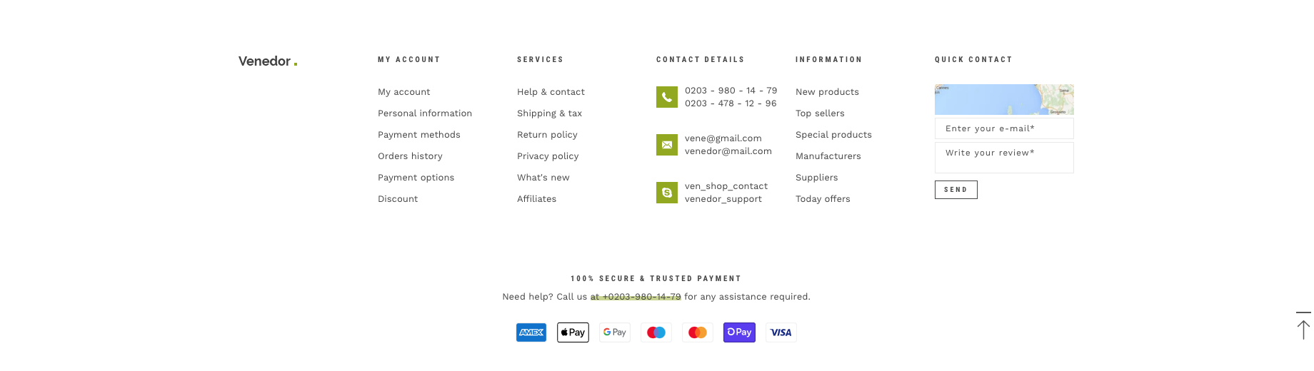 Footer type 3