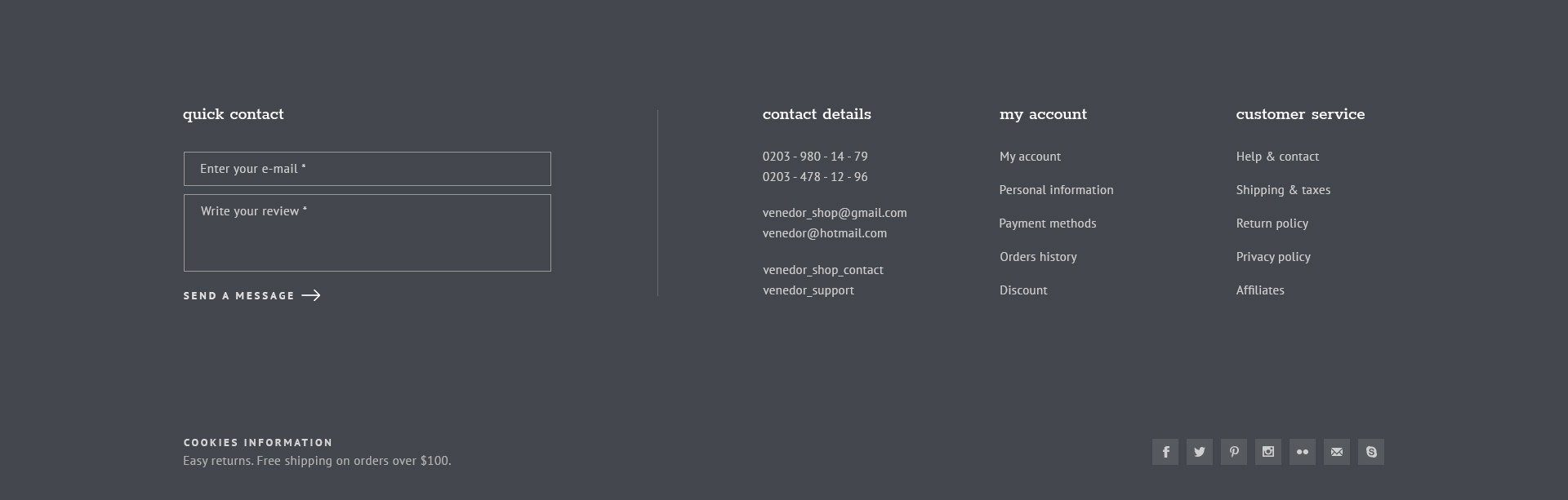 Footer type 6
