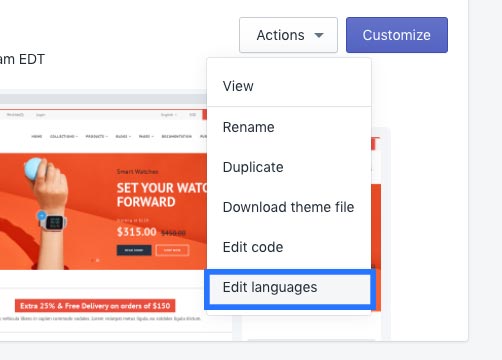 Edit languages