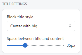 Block title