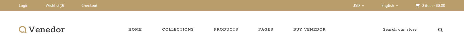 Header Type 1 on Beige Fashion demo