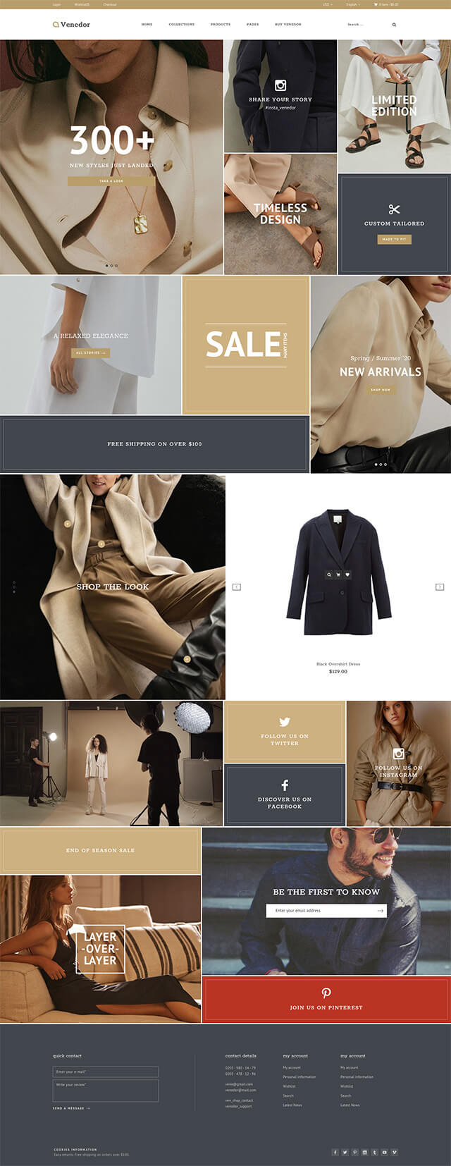 Venedor Beige Fashion