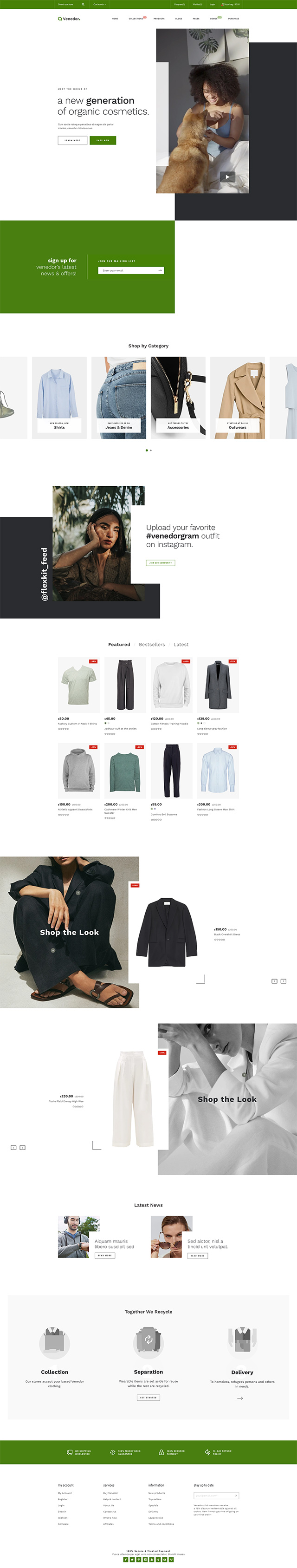 Venedor Darkgreen Fashion