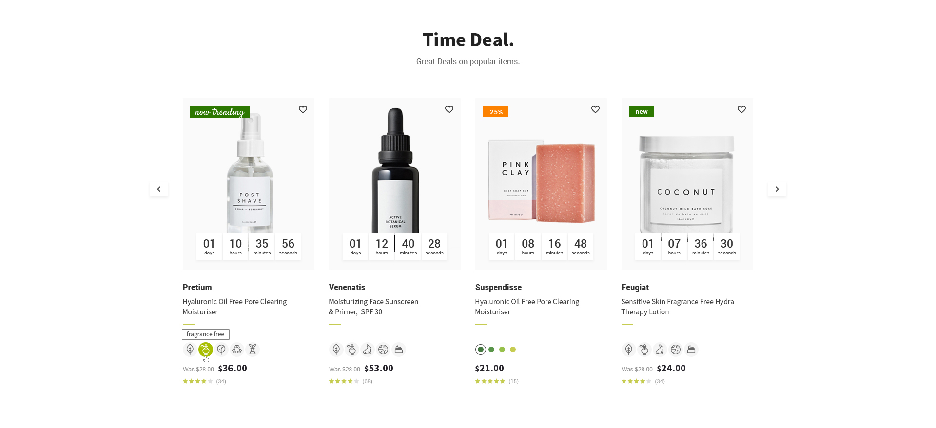Section - Products Carousel
