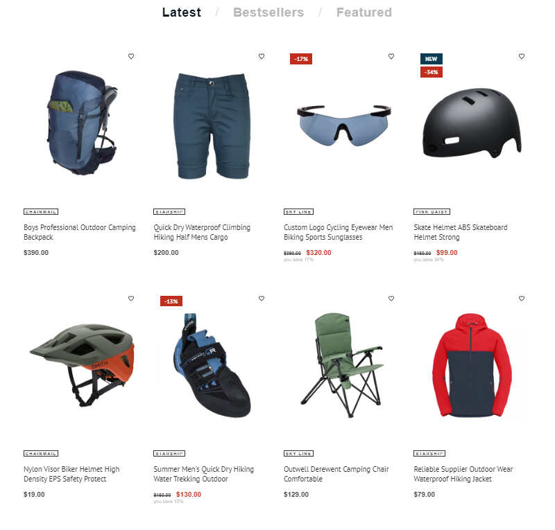 Regalblue demo collections tab