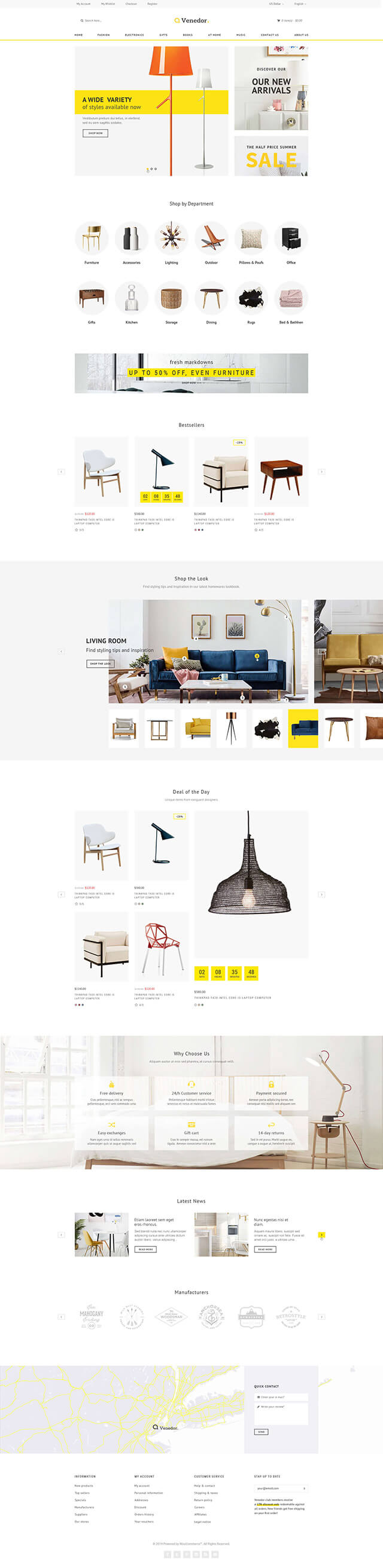 Venedor Yellow Furnitures