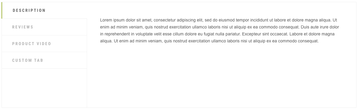 Product details tab - classic style