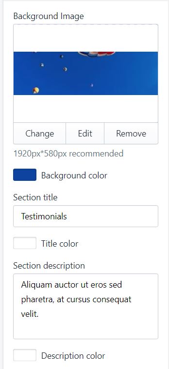 Section  - testimonials
