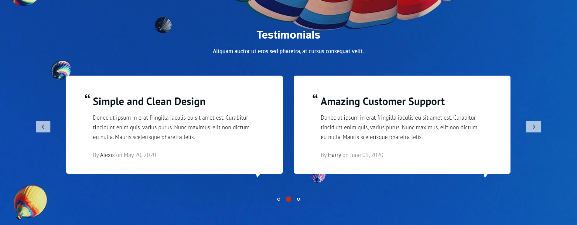 Section - testimonials